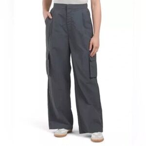 Wilo Dark Gray Wide-Leg Cargo Pants